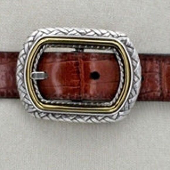 Brighton Vintage Black and Brown Leather Reversible Belt Size L/34 - Picture 8 of 10